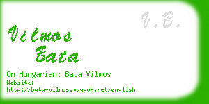 vilmos bata business card